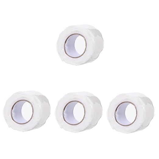 TEHAUX 4pcs Flex Rubberized Sealing Tape Self-Adhesive Leak Repair for Plumbing Outdoor Use and Pipe Fixes