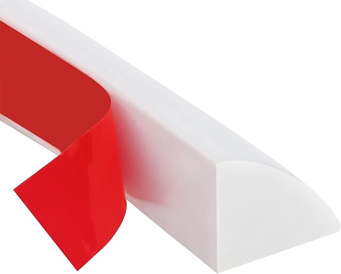 Flexible Quarter Round Molding, Peel and Stick Rubber Quarter Round Trim White