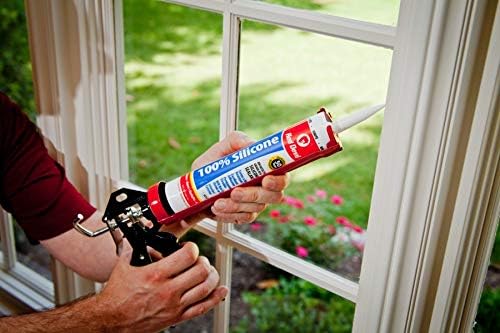 Red Devil 0816 100% Silicone Sealant Architectural Grade, 9.8 oz., White, 1 Pack