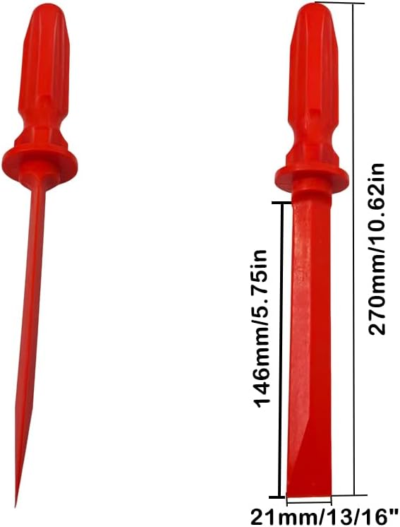 Non-Marring Super Grip Plastic Chisel Scraper, Wheel Weight Remover,Red No-Scratch Chisel Remover Tool Kit for Removing Trim, Gaskets, Adhesives, Caulk, Decals, and More