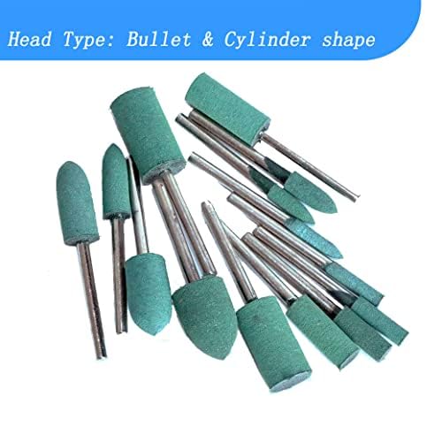 𝐋𝐮𝐨 𝐤𝐞 100 Pcs Rubber Polishing Kits, 1/8'' Shank Silicone Rubber Polishing Bits Buffing Tips Sets for Dremel Rotary Tools