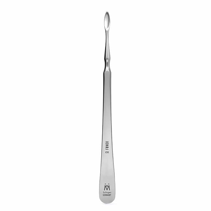 GERMANIKURE 4pc Manicure Set in Yellow Leather Case - Made in Solingen Germany, FINOX Stainless Steel Tools – Professional Quality Compact Nail Grooming Kit
