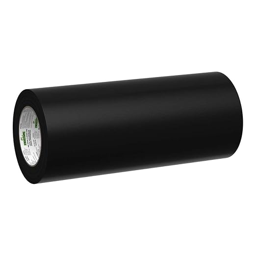 FrogTape Pro Grade Deck and Joist Flashing Tape - 12 Inch Width (12 in. x 50 ft) - All Weather & UV Resistant Linerless Tape for Decking, Wood, Beams with Advanced Acrylic Adhesive - 13 mils - Black