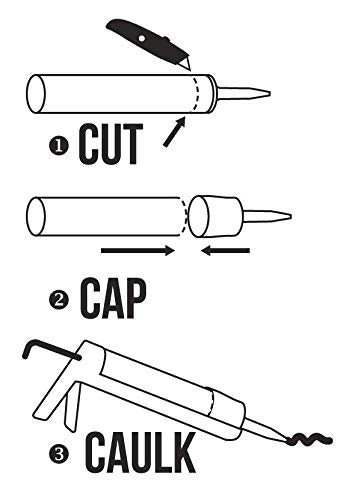 The Solution for Dried or Caulk Tubes (Pack of 5) with 50 Caulk Cap, Red Caulk Saving Cap, Caulk Cap Saver for Sealing & Preserving Open Caulking Tube Combo Pack