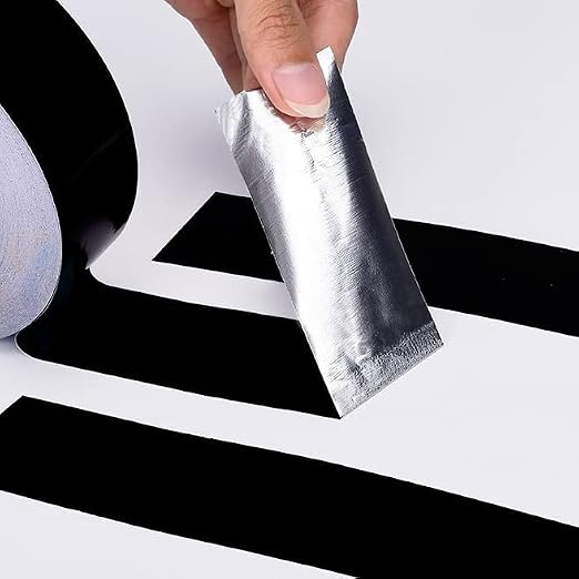 LLPT Aluminum Black Foil Tape 2 Inches x 65 Feet 3.94 Mil | Industrial Grade, Extra Thick, Strong Adhesive, No Residue, Weather Resistant for HVAC Sealing Hot Cold Air Pipe Metal Repair
