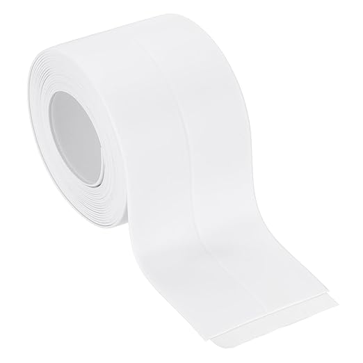 PATIKIL 2" x 10.5 ft Caulk Tape, Caulk Strips PVC Self Adhesive Caulking Tape Waterproof Edge Protectors for Bathroom Accessories Kitchen Countertop, White