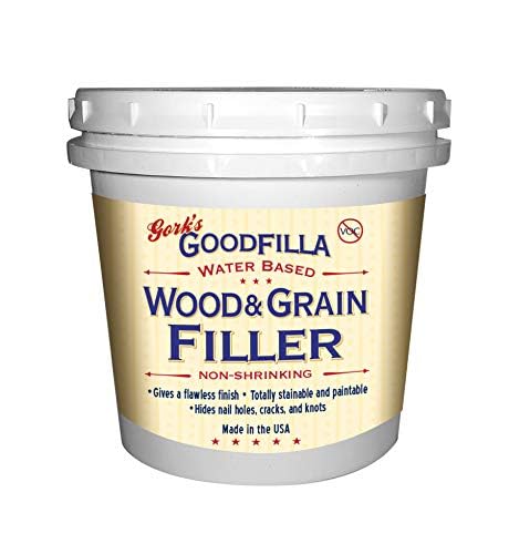 Water-Based Wood & Grain Filler (Trowel Ready) - Ebony - 1 Quart By Goodfilla | Replace Every Filler & Putty | Repairs, Finishes & Patches | Paintable, Stainable, Sandable & Quick Drying