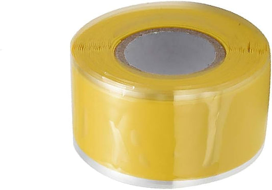 Self-Fusing Silicone Tape, Stretchable Waterproof Tape, Electrical Wires Wrap Emergency Pipe & Plumbing Repair Tape, 2.5cmx1.5m, Yellow
