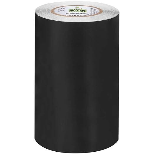 FrogTape Pro Grade Flashing Tape for Windows & Doors, 9 Inch Width - 75 Foot Roll, All Weather & UV Resistant Flashing Tape with Advanced Acrylic Adhesive - 10 mils - Black
