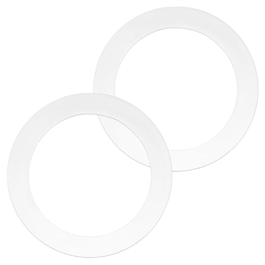 2pcs FLG-Seal Sink Seal Gasket Accessory, Putty-Free Rubber Seals Ring Replacement Parts for InSinkErator Kitchen Sink Garbage Disposal Drain (White)