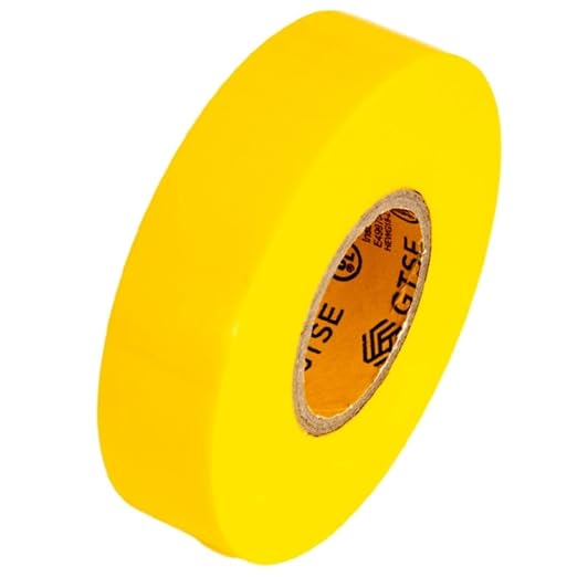 GTSE Yellow Electrical Tape, 240 Rolls Bulk Box – Waterproof, Industrial Grade Vinyl, 3/4 in x 66ft– Strong Self-Adhesive PVC Electric Tape for Wire Insulation, 7 Mil, 600V – UL/CSA Listed