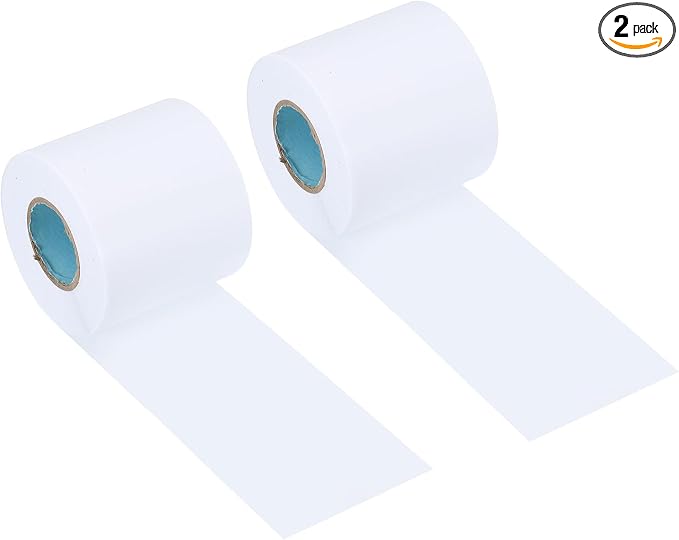 PATIKIL 2.4" x36.1ft Pipe Wrapping Tape, 2 Pack PVC Duct Tape Pipes Insulation Air Conditioner Tube Wrap Waterproof Non Adhesive for HVAC Electrical White