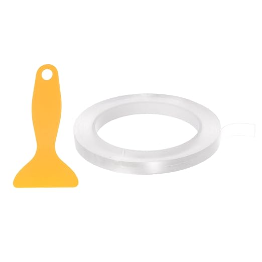 HARFINGTON Caulk Strip Tape Clear 0.4" x33Ft Waterproof Sealing Tape with Sealing Tool for Kitchen Cooktop Sink Bathtub Shower Toilet
