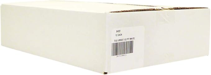 Red Devil 0422 Pre-Mixed Tile Grout - Professional Quality, Excellent Adhesion, Ideal for Wall & Floor Use - 1/2 Pint, White, Pack of 12, Made in USA