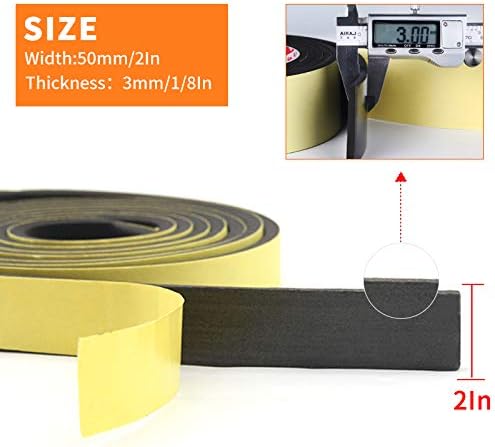 Foam Insulation Tape Adhesive, Seal, Doors, Weatherstrip, Waterproof, Plumbing, HVAC, Windows, Pipes, Cooling, Air Conditioning, Weather Stripping, Craft Tape (66 Ft x 1/8" x 2")