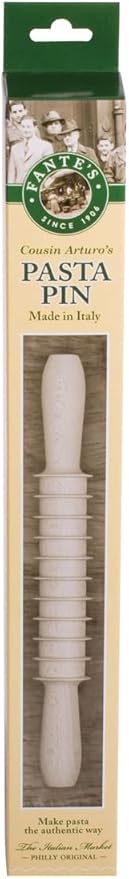 Fantes 14810 Pasta Pin, Beechwood, Made In Italy, 12", The Italian Market Original Since 1906