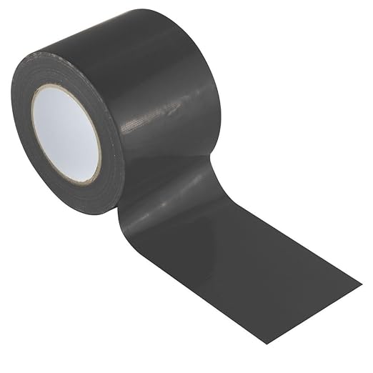 GTSE Wide Duct Tape, Black, 4 Inches x 55 Yards (164 ft), Heavy Duty, Waterproof Repair Tape for Indoor or Outdoor Use, 48 Rolls