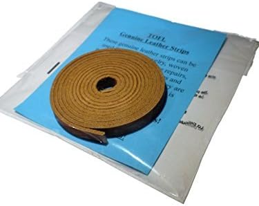 TOFL Genuine Leather Strap, Top Grain Cowhide Craft Strip – Tan | 72" L x 3/8" W x 1/8" Thick | Suede Backing | Leather Craft Supplies | Easy to Cut & Stitch | DIY Projects & Repairs | 7–8 oz