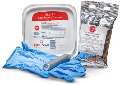 STOP IT Pipe Repair System, Industrial-Grade Fiberglass Tape with Urethane Resin, 400 PSI, -20°F to 250°F, for Leaky & Broken Pipes (White, 2in X 12ft)
