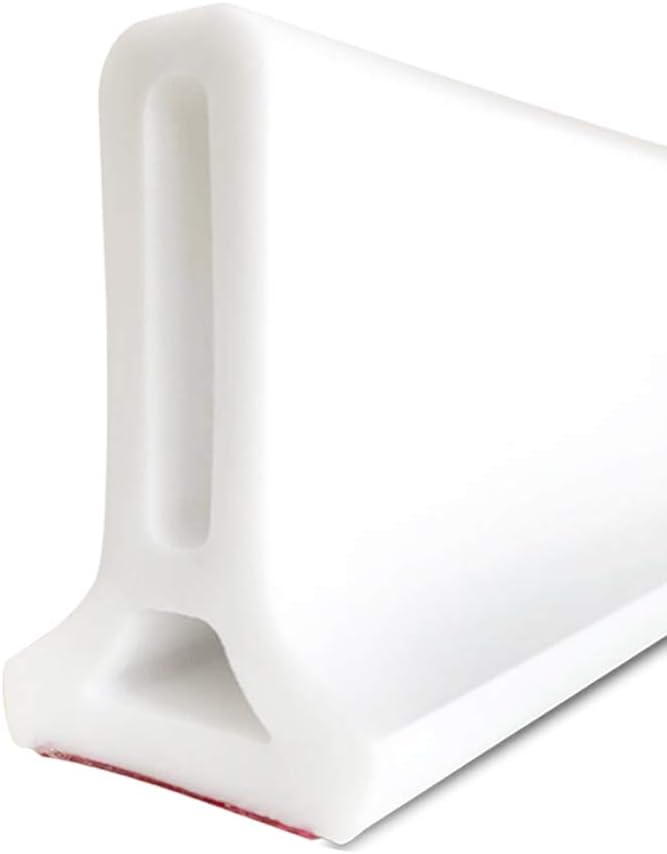 Duzzy 98 Inch Collapsible Shower Water Dam Shower Stopper Barrier and Retention System and Keeps Water Inside Threshold Dry and Wet Separation Suitable for Bathroom and Kitchen