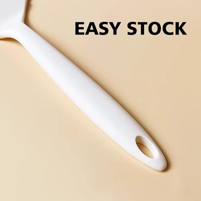 Tamagoyaki Spatula，Nonstick Pancake Shovel，Silicone Omelette Spatulas for Egg, Cookie, Omelette, Fish, Burgers (White)