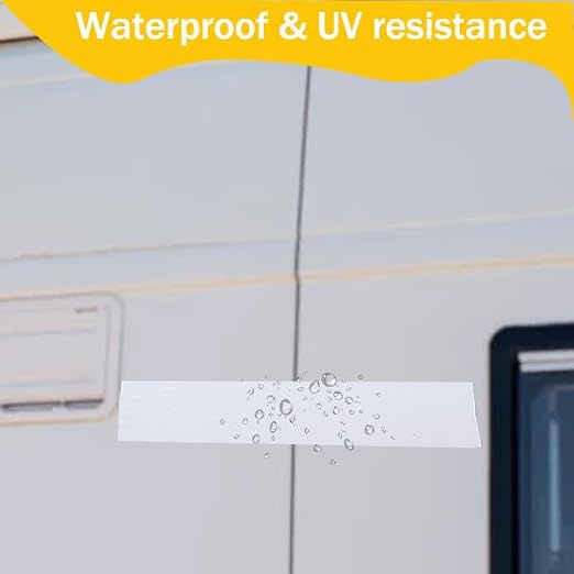 RV Roof Tape, RV Sealant Tape White, 6" x 50' Weatherproof, UV-Resistant Roofing Tape, RV Camper Roofing Repair Sealant Tape for Camper, Boat Sealing, Window, Truck Stop Camper Roof Leaks (6in x 50ft)