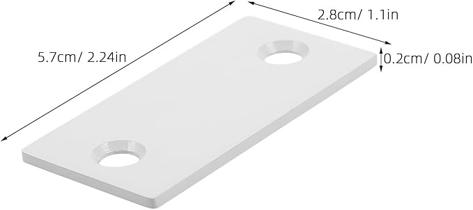 Angoily Door Repair Plate 2.24X1.10 Inch Stainless Steel Door Hole Repair Gasket Edge Gap Filler for Deadbolt Strike Plate and Interior Door Hardware Replacement