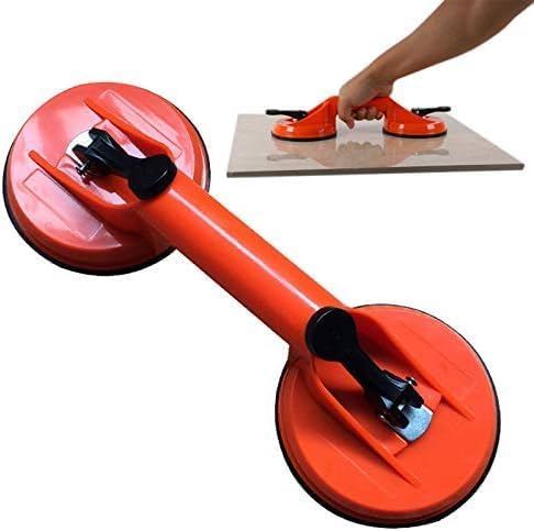 Glass Lifting Suction Cups and Rubber Mallet Hammer for loor Gap Fixer Tool for Laminate Floor Gap Repair (Black)
