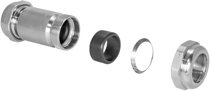Eastman 4-3/8 Inch Long Pattern Compression Coupling, 1 Inch IPS, Galvanized Steel, 20566 (Pack of 2)