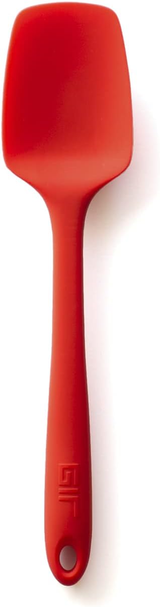 GIR: Get It Right Premium Seamless Spoonula - Non-Stick Heat Resistant Silicone Scraper Spatula - Perfect for Mixing, Serving, Scraping, Stirring, and More - Ultimate - 11 IN, Red