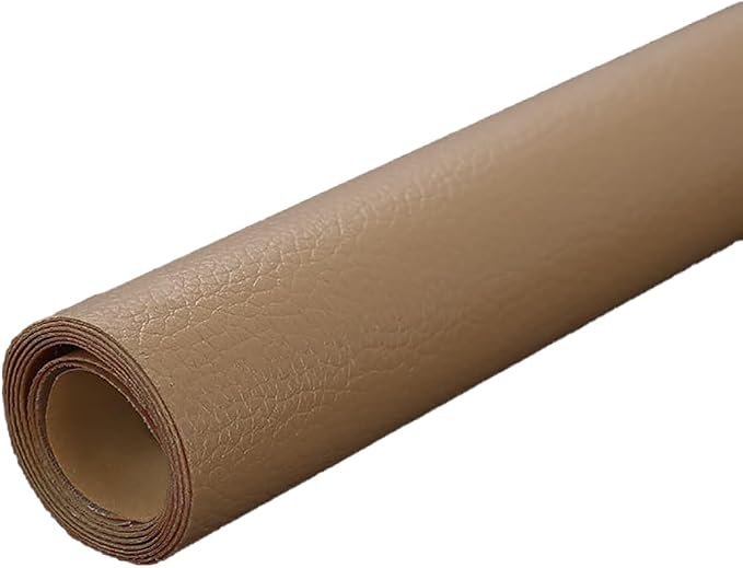 Khaki Leather Repair Patch, 53.9 x 13.7 Inch Self Adhesive Leather Repair Tape, Large Vinyl Leather Repair Kit for Furniture, Car Seats, Sofats, Couch, Office Chair