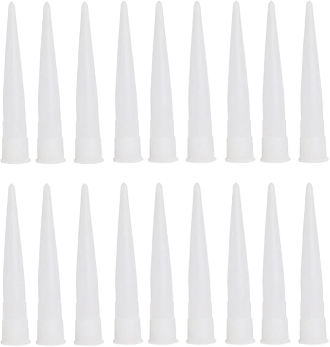 40 Pcs Silicone Tube Nozzles Caulk Finishing Nozzles Screw On Nozzles Plastic Caulk Nozzles Caulk Tip Covers Silicone Sealant Tube Tips