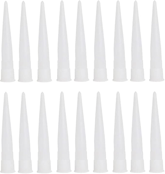 40 Pcs Silicone Tube Nozzles Caulk Finishing Nozzles Screw On Nozzles Plastic Caulk Nozzles Caulk Tip Covers Silicone Sealant Tube Tips