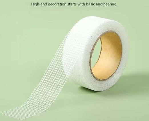 Fiberglass Drywall Joint Tape，Strong Self-Adhesive 100% Fiberglass Drywall Repair Tape for Wall Crack and Seam Patch,White (1.77inch x82feet)