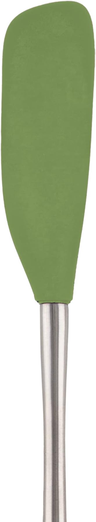 Tovolo Jar Spatula Silicone Long Stainless Steel Handle Scraper Spatula Pesto Green, Jar Scraper Heat Resistant Dishwasher Safe BPA Free Kitchen Utensil for Scraping Spreading Jelly Peanut Butter