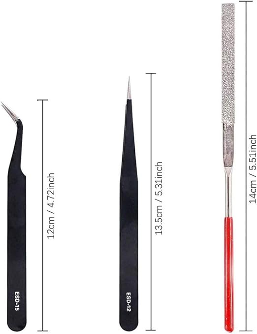Resin 3D Printer Tool Kit Clean Accessories with Plier, File, Tweezer, Trimmer Pen, Resin Filter, Scraper, Plastic Remove Tool, Silicone Mat for SLA DLP LCD 3D Printer Accessories