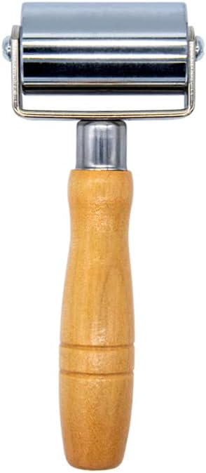 Tutuxio 2.36in Leather Press Edge Roller, Leather Glue Laminating Tool Smoother Platen Tool for Leather Seam DIY Craft