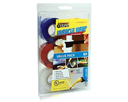 Tommy Tape Miracle Wrap Self-Fusing Silicone Repair Tape (Pack of 6)