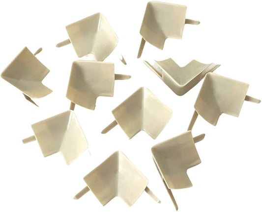 InstaTrim Inside Corners - 10 Ivory 3/4" Wide Caulk Strip Inside Corner Pieces - Trim for Inside Corners - Paintable