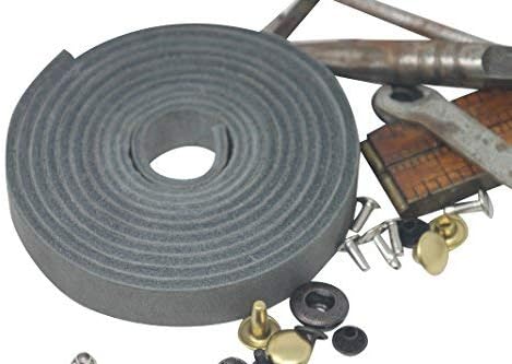 Leather Strap for Crafts & Jewelry | 72 Long × 5/8" Wide × 1/8" Thick (7-8oz) | Genuine Leather Strips for Crafts, Projects or Repairs - Smokey Gray | 4-Pack