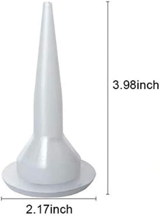 Caulking Nozzle Cones Nozzles for Sausage Caulking Gun, Reusable Caulk Nozzle Applicator, Durable Epoxy Piston Caulk Cap Replacement,10 Pieces