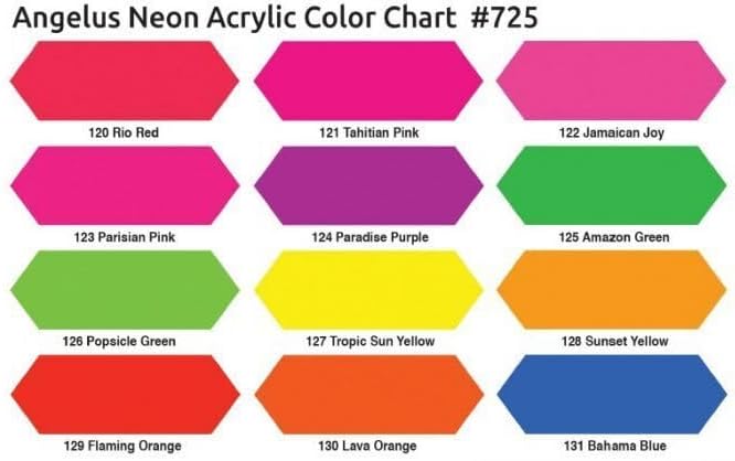 Angelus Neon Leather Paint, 1 oz., Lava Orange