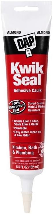 DAP 18013 6 Pack 5.5 oz. Kwik Seal Kitchen and Bath Adhesive Caulk, Almond