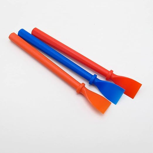 Healifty 6Pcs Silicone Glue Spreader Applicator Tool Kit, Flexible Plastic Adhesive Spatula Scraper Brush Set for Woodworking, Leather, Book Binding and Resin Crafts