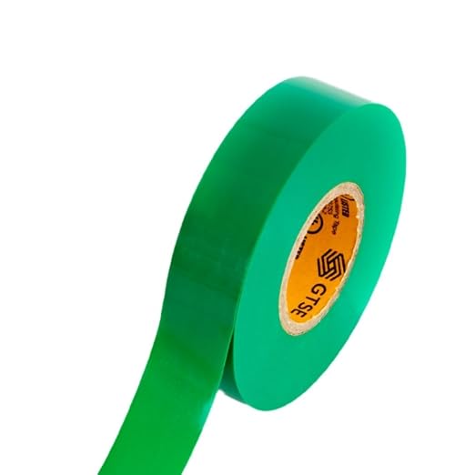 GTSE Green Electrical Tape, 10 Rolls – Waterproof, Industrial Grade Vinyl, 3/4 in x 66ft– Strong Self-Adhesive PVC Electric Tape for Wire Insulation, 7 Mil, 600V – UL/CSA Listed