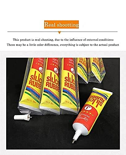 Silicone Glue,Clear Silicone Adhesive for Silicone Rubber Waterproof,Instant,Heat Resisting,Liquid Silicone Sealant Super Glue for Plastic,Metal,Wood,Electronic Components,TPU TPR TPE,50ml