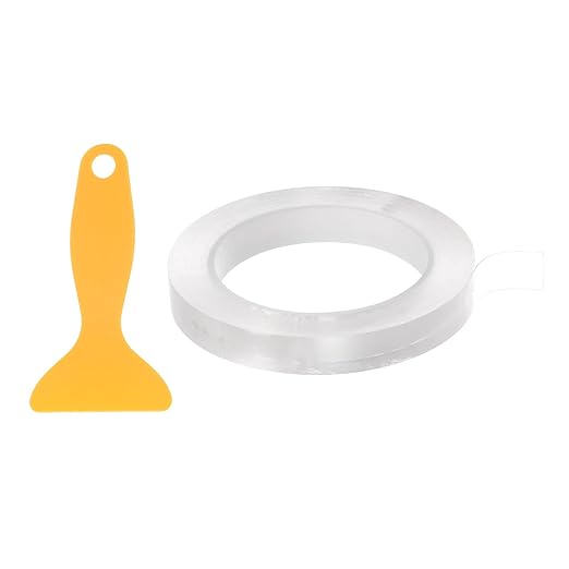 HARFINGTON Caulk Strip Tape Clear 0.6" x33Ft Waterproof Sealing Tape with Sealing Tool for Kitchen Cooktop Sink Bathtub Shower Toilet