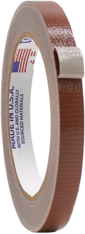 WOD DTC10 Advanced Strength Industrial Grade Brown Duct Tape, 1/4 inch x 60 ft. Waterproof, UV Resistant For Crafts & Home Improvement