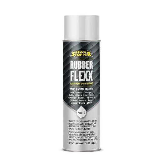 Leak Stopper Rubber Flexx – Waterproof Repair & Sealant Spray - Point & Spray to Seal Cracks, Holes, Leaks, Corrosion & More | White – 1 Bottle 15 Ounces