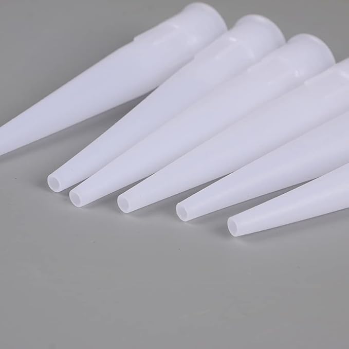 40 Pcs Silicone Tube Nozzles Caulk Finishing Nozzles Screw On Nozzles Plastic Caulk Nozzles Caulk Tip Covers Silicone Sealant Tube Tips